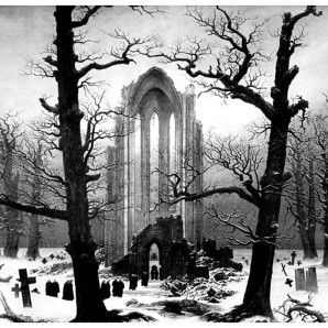 Caspar David Friedrich: Cloister Cemetery in the Snow, 1817-19